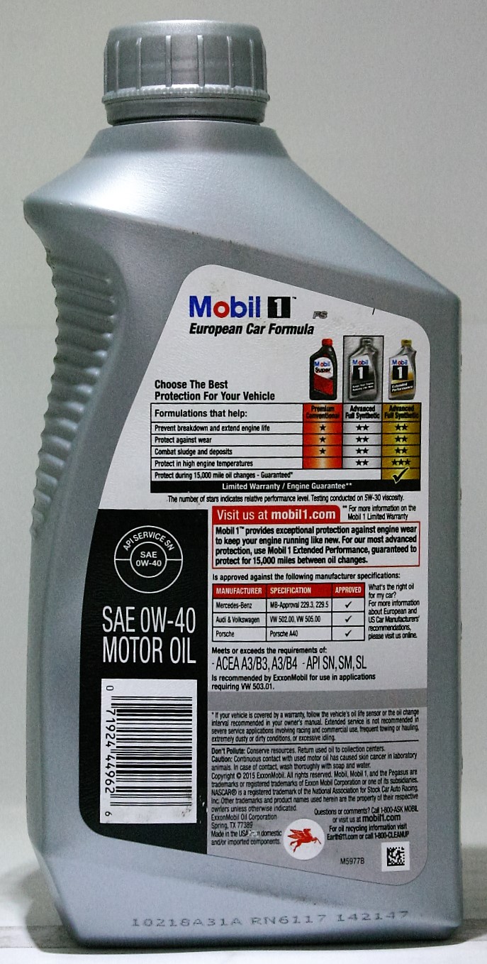 M Mobil 1 SILVER 0W-40